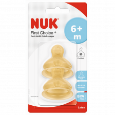 NUK  First Choice + Latex Teat Size 2 (6-18 m) Medium Hole