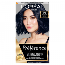 L'Oreal Preference 21 Bangkok Blue Black Permanent Hair Dye