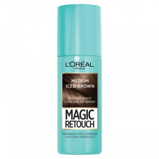L'Oreal Magic Retouch Medium Iced Brown Temporary Instant Grey Root Concealer Spray 75ml