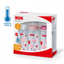 NUK First Choice Temperature Control Pink Triple Set