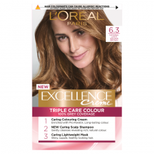 L'Oreal Excellence 6.3 Natural Light Golden Brown Permanent Hair Dye