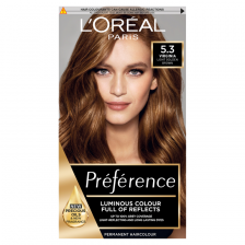 L'Oreal Preference 5.3 Virginia Light Golden Brown Permanent Hair Dye