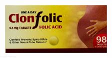 Clonfolic (Folic Acid Tabs) 0.4MG Tablets (98)