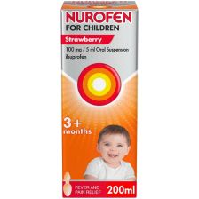 Nurofen For Children 3+ Strawberry With Spoon- 200ml - 1009003 OTC