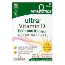 Vitabiotics Ultra-D3 Vitamin-D3 Optimum Strength 1000IU Capsules (96)