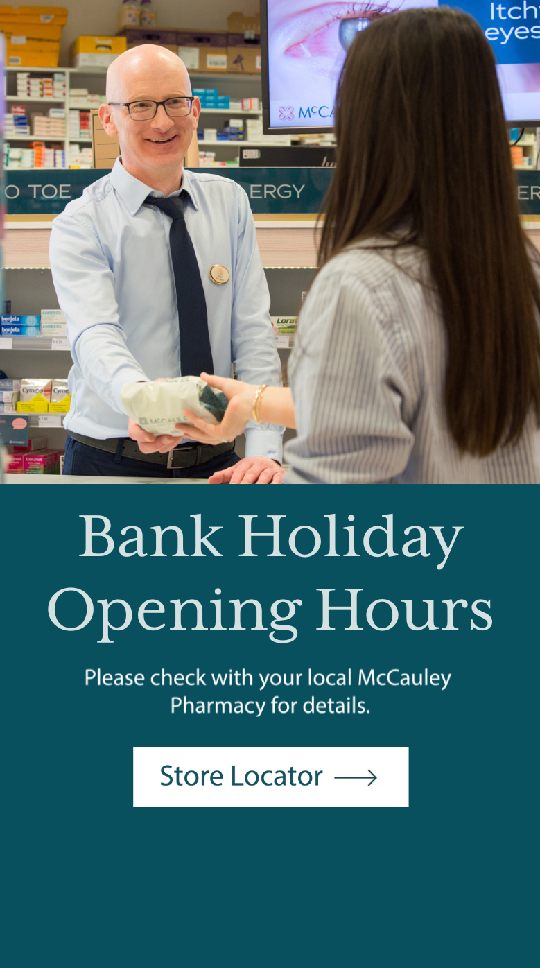💄✨ Bank Holiday beauty bliss is just around the corner at McCauley Pharmacy! Check out their special opening hours and don't miss out on your beauty faves! 🛍️💋 #BeautyDeals #BankHolidayGlow